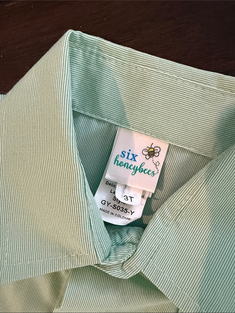 Mint Short-Sleeve Embroidered Button-Down Shirt - Picture 3 of 5
